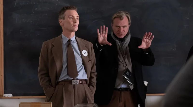 cillian murphy y christopher nolan en el rodaje de oppenheimer 1