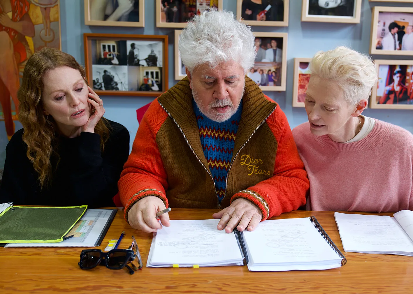 Pedro Almodóvar, Tilda Swinton y Julianne Moore