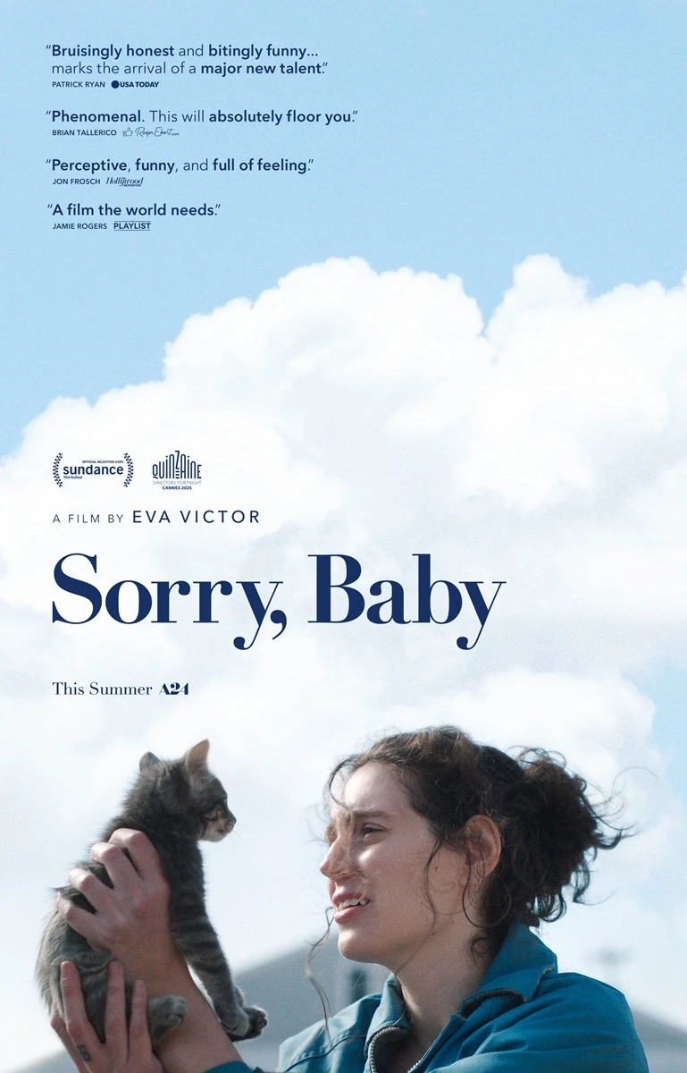A24 lanza el primer tráiler de la película ‘Sorry, Baby’, el aclamado debut de Eva Victor en el Festival de Sundance. 3 sorry baby poster