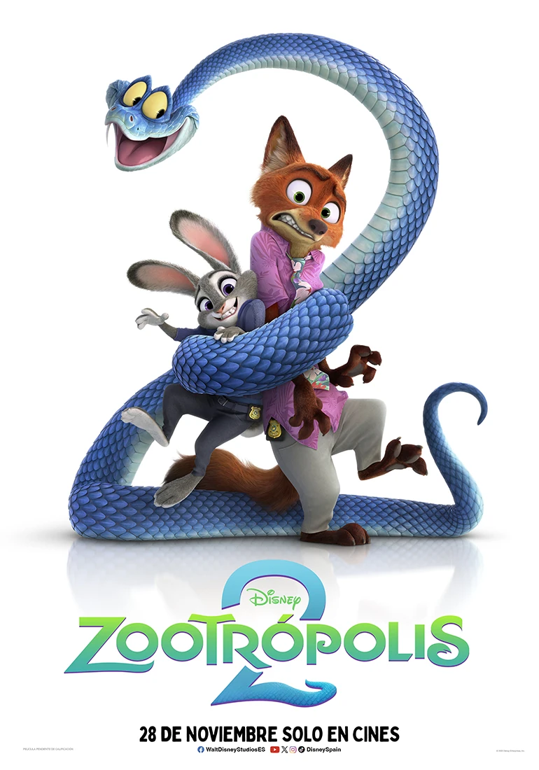 ‘Zootrópolis 2’ presenta su primer y vibrante tráiler con el regreso de Judy, Nick y una nueva amenaza reptil. 3 zootropolis 2 poster