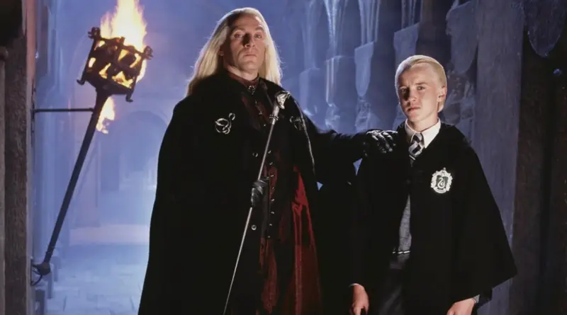 Imagen de Draco y Lucius Malfoy en la saga Harry Potter