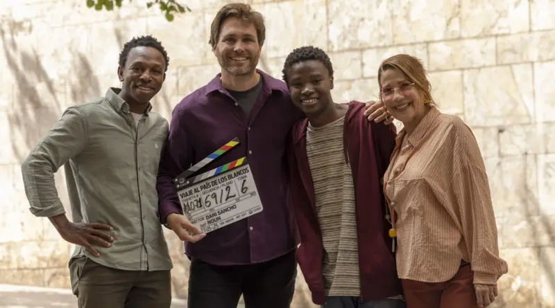 Imagen del rodaje de la película Viaje al país de los blancos