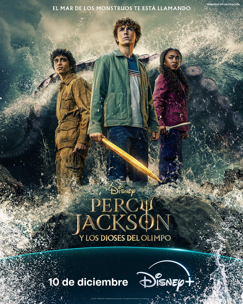 El primer tráiler de la segunda temporada de 'Percy Jackson y los Dioses del Olimpo' muestra a Percy surcando el Mar de los Monstruos. 4 Percy Jackson Temporada 2 poster