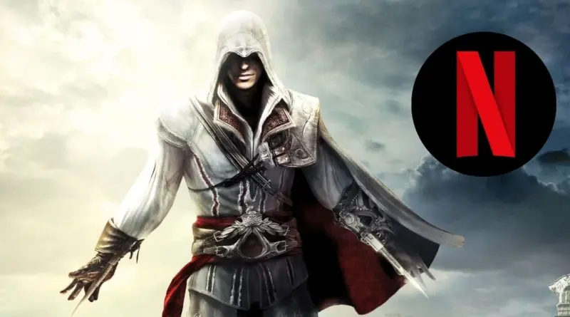 Imagen de Assassin's Creed y el logo de Netfix