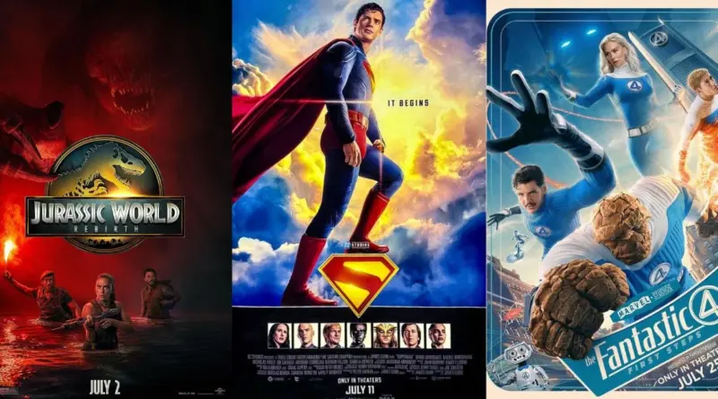 Tres pósters de los estrenos destacados del mes de julio 2025 en España