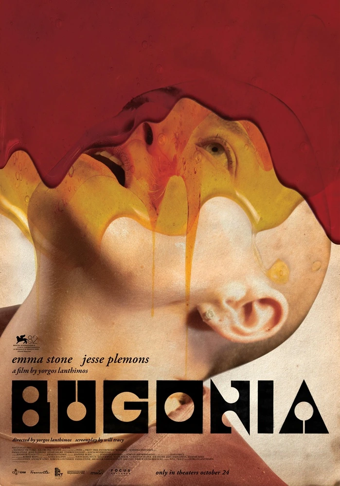 Jesse Plemons cree que Emma Stone es un alien en el nuevo tráiler de la película 'Bugonia', de Yorgos Lanthimos. 4 mundoCine - bugonia 2025 poster