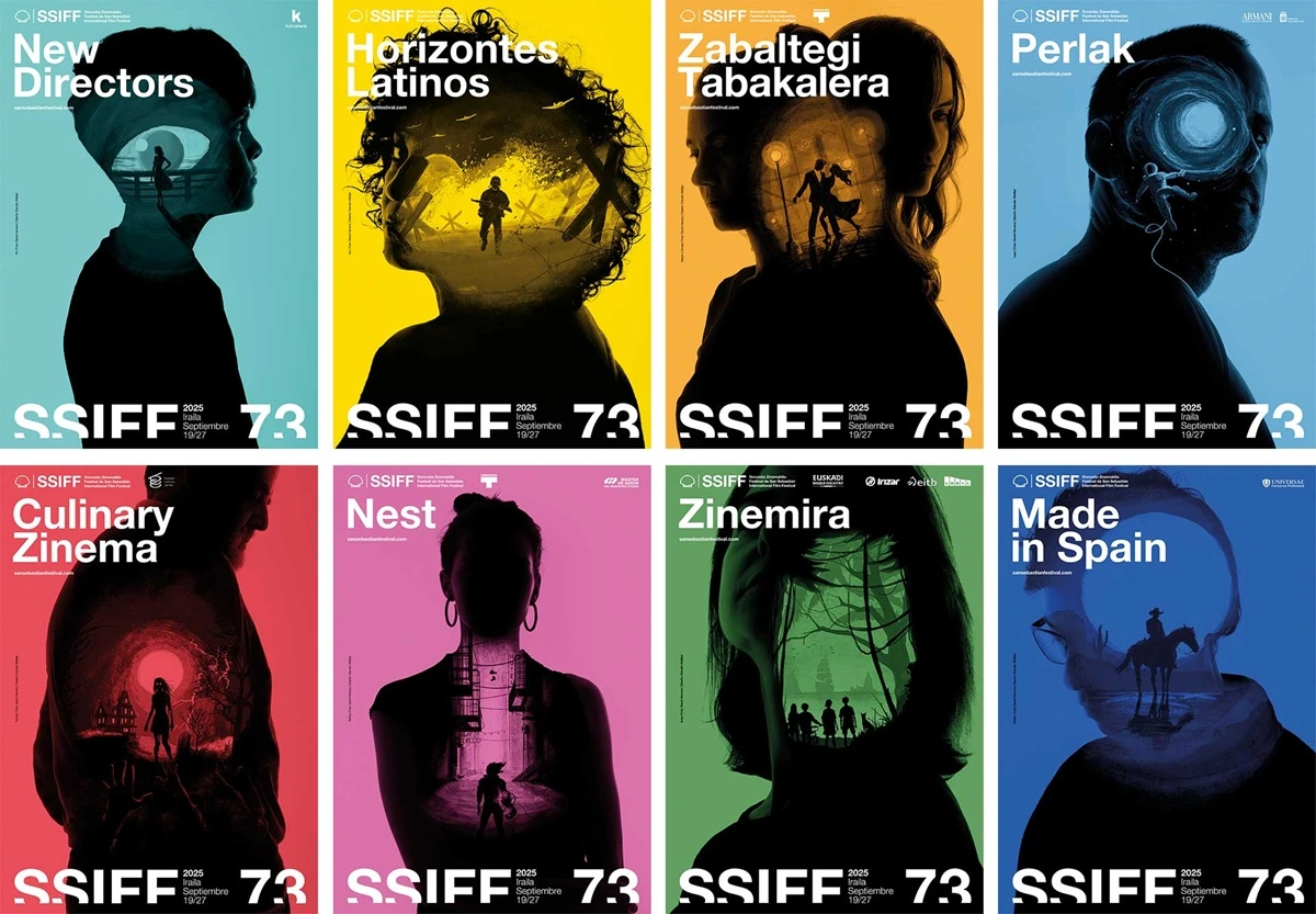 El Festival de San Sebastián rinde un precioso homenaje a Marisa Paredes en el cartel de su 73ª edición. 3 carteles 2025 secciones ssiff