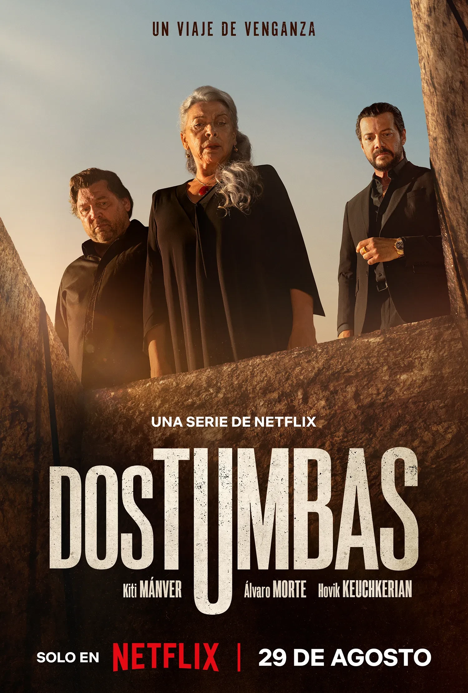 Crítica de la serie 'Dos Tumbas': Kiti Mánver en modo "yo por mi nieta MA-TO". 8 mundoCine - dos tumbas 2025 poster