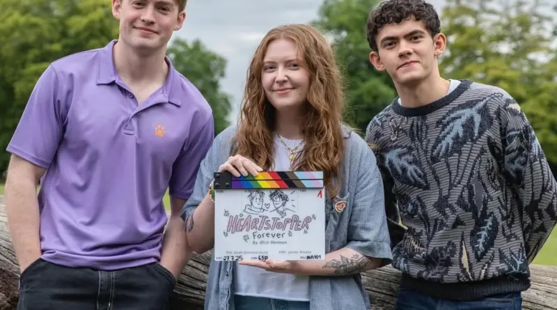 Imagen del rodaje de la película de Heartstopper