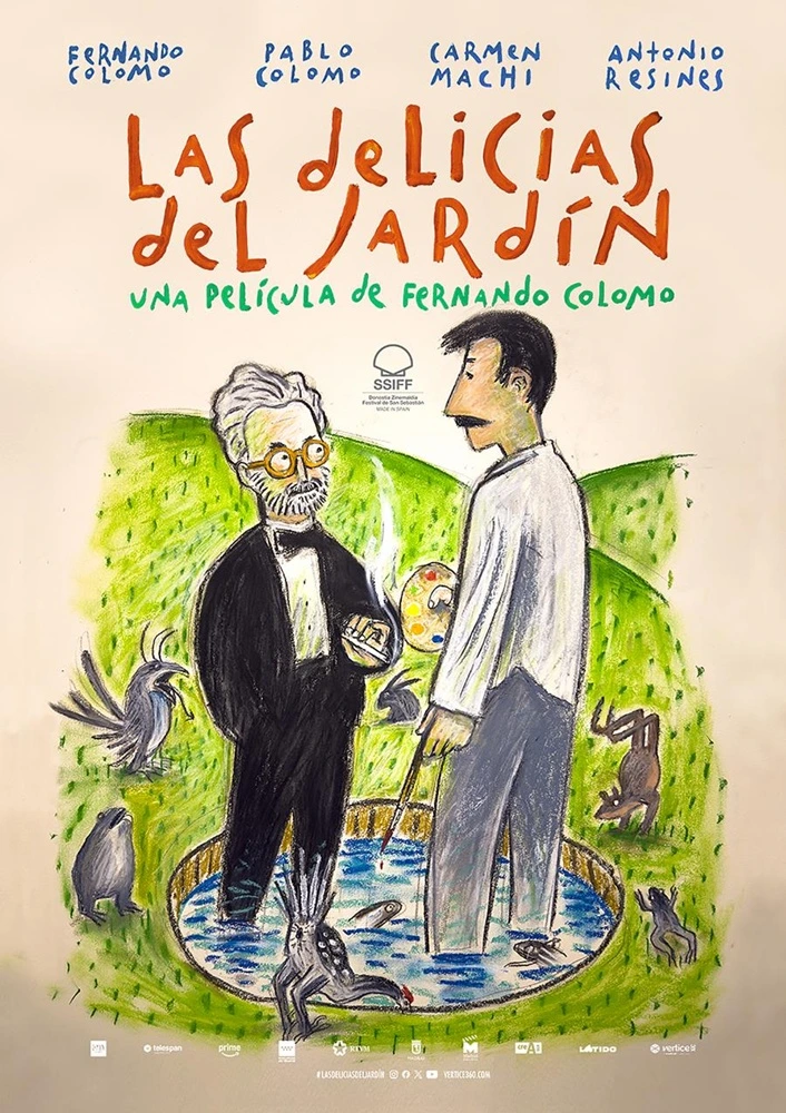 El primer tráiler de 'Las Delicias del Jardín', de Fernando Colomo, muestra a un padre y un hijo que aparcan sus diferencias para versionar a El Bosco. 3 las delicias del jardin poster