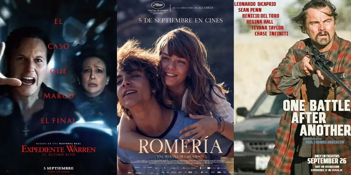 Tres pósters de los estrenos destacados del mes de septiembre 2025 en España