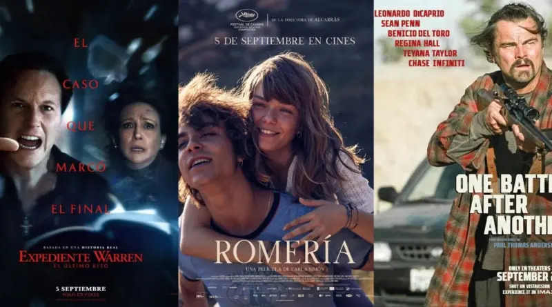 Tres pósters de los estrenos destacados del mes de septiembre 2025 en España