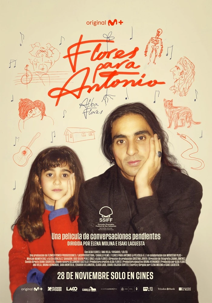 Ya está aquí el emotivo primer tráiler de 'Flores para Antonio', el documental en el que Alba Flores recuerda a su padre. 4 mundoCine - flores para antonio poster pelicula