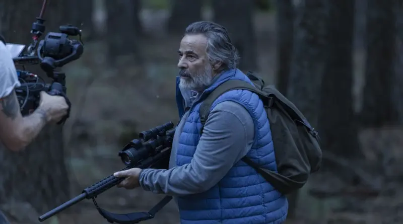 Imagen del rodaje de la serie Matar a un oso