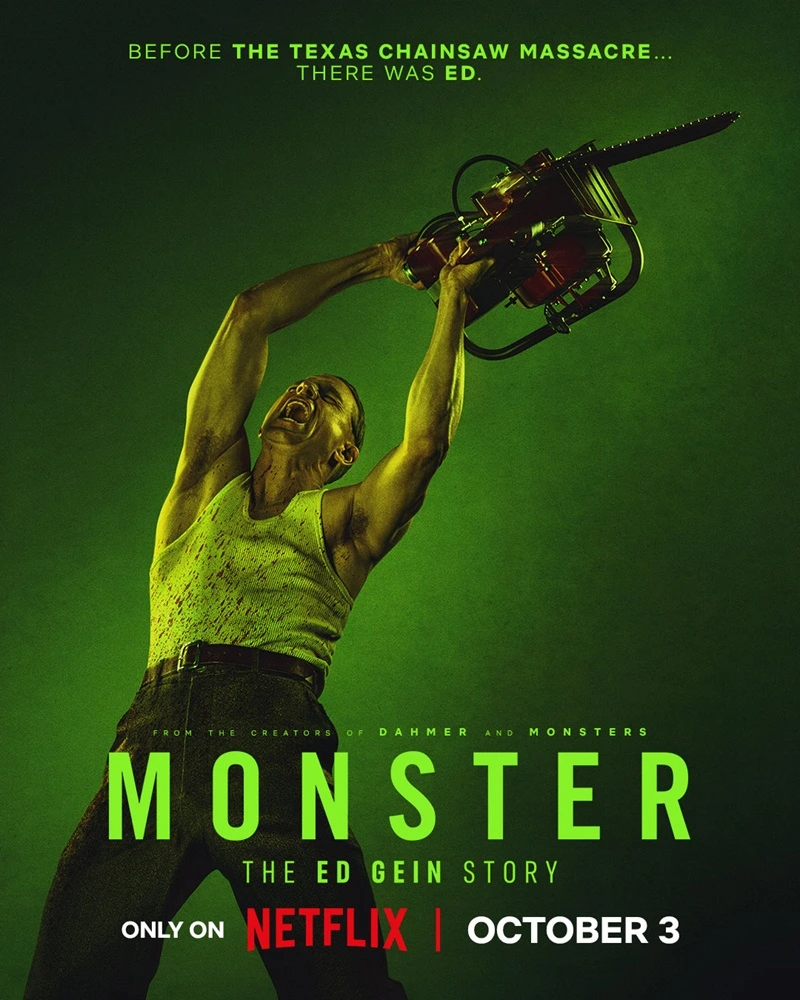 El primer tráiler de 'Monstruo: La Historia de Ed Gein' muestra a Charlie Hunnam como la macabra figura que inspiró 'El Silencio de los Corderos'. 4 mundoCine - monstruos temporada 3 ed gein netflix poster