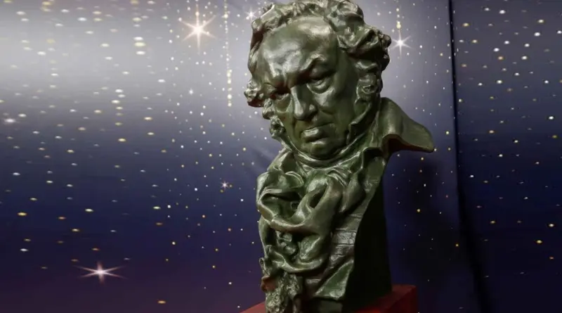 Imagen de la estatuilla de los Goya