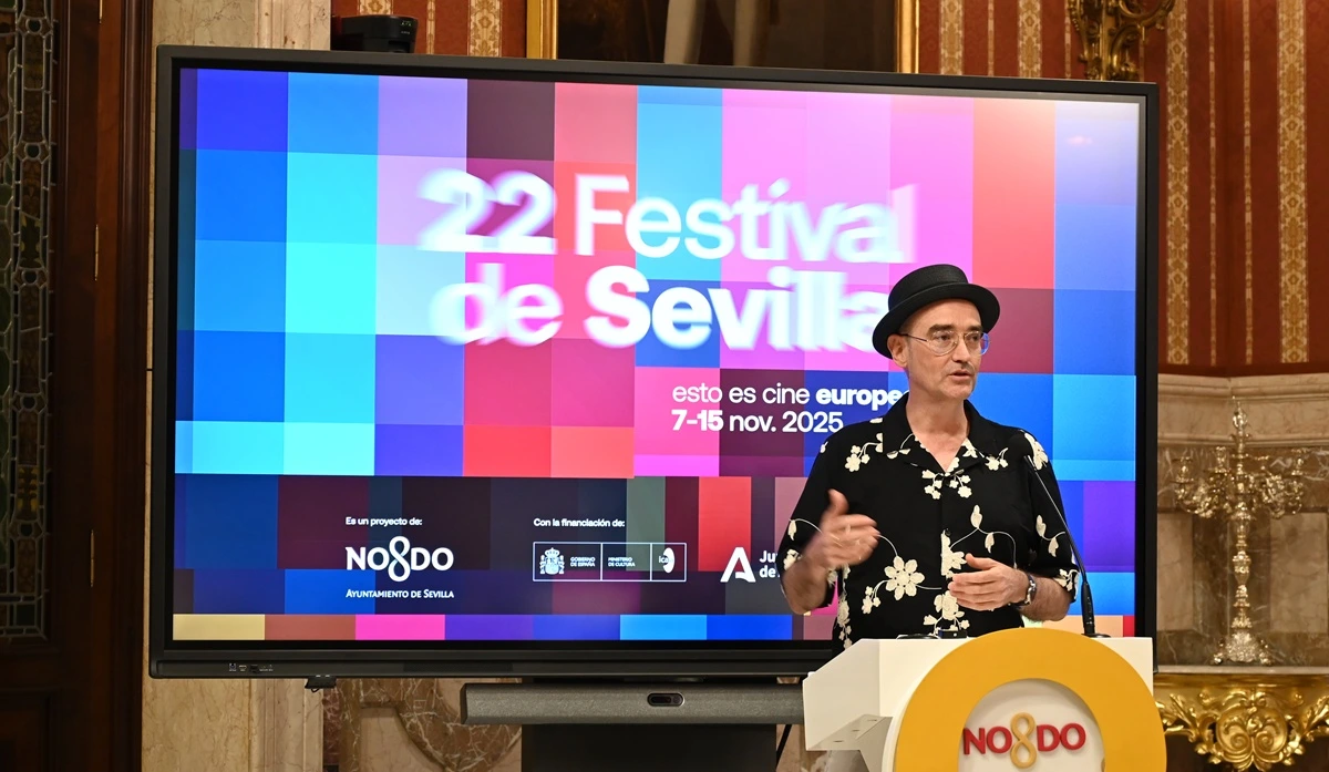Costa-Gavras recibirá el Giraldillo de Honor en el Festival de Sevilla 2025, que volverá a acoger las nominaciones de la EFA. 6 mundoCine - presentacion 22 festival cine sevilla ilustrador