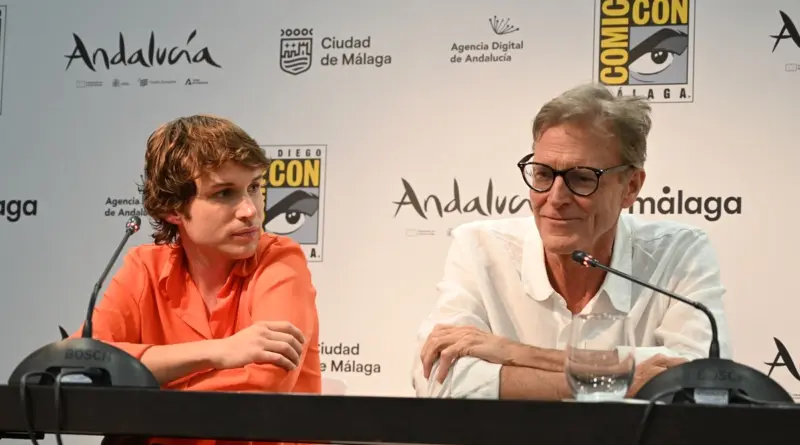 Imagen de la rueda de prensa de Talamasca en la San Diego Comic Con Málaga con Nicholas Denton y John Lee Hancock
