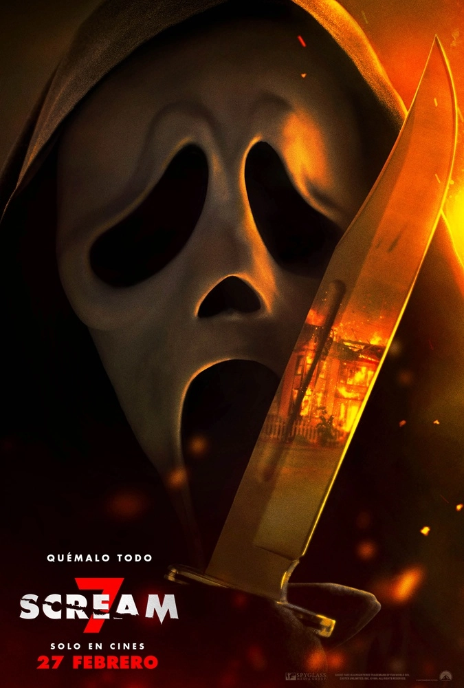 Neve Campbell se enfrenta una vez más a Ghostface en el primer tráiler de 'Scream 7'. 4 mundoCine - scream 7 poster
