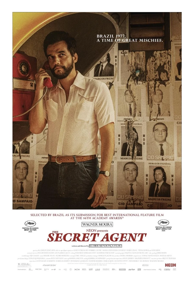 'El Agente Secreto', de Kleber Mendonça Filho y candidata de Brasil al Óscar, estrena nuevo tráiler. 4 mundoCine - the secret agent poster