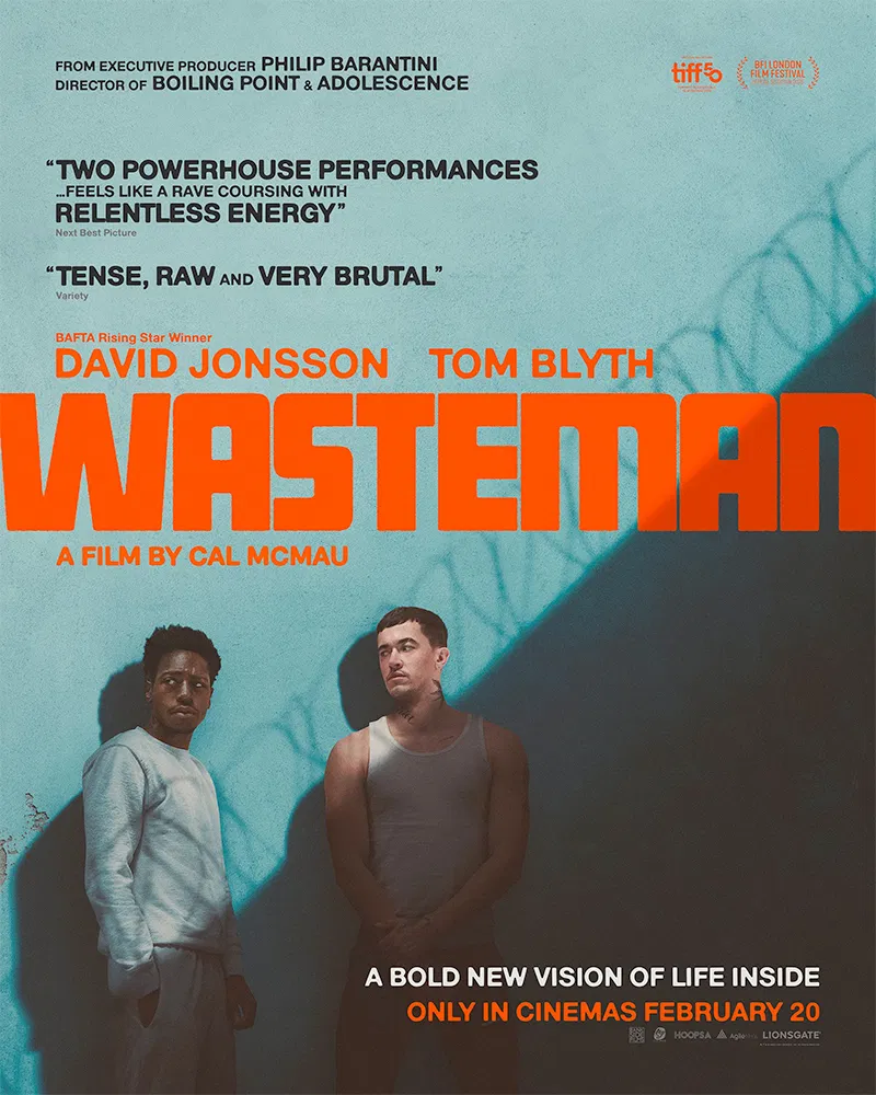 La libertad condicional de David Jonsson se ve amenazada por su nuevo compañero de celda, Tom Blyth, en el primer tráiler de 'Wasteman'. 4 mundoCine - wasteman 2025 pelicula poster