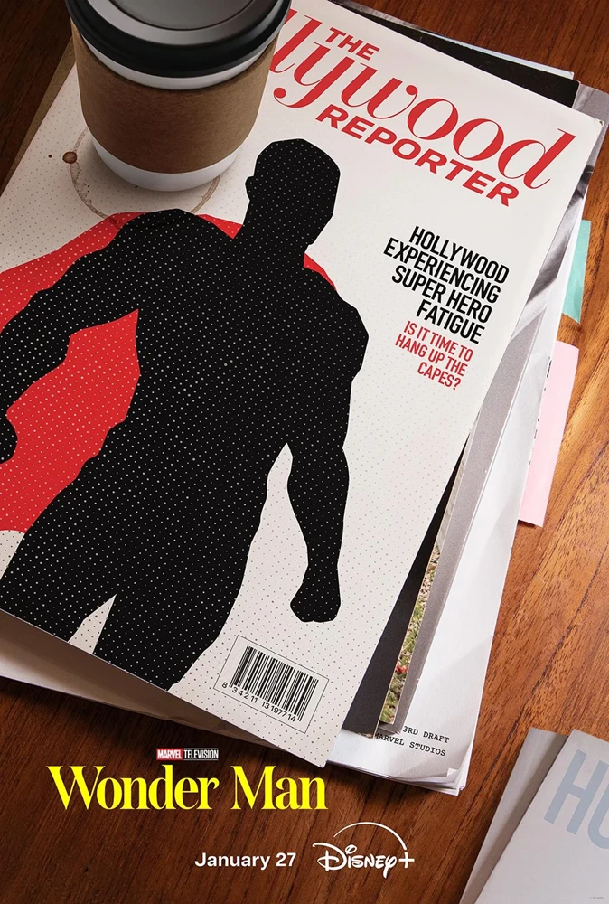 Marvel deja los superpoderes y las capas atrás en el primer tráiler de 'Wonder Man', la serie meta en la que "el mundo está harto de los superhéroes". 4 mundoCine - wonder man 2026 serie poster marvel