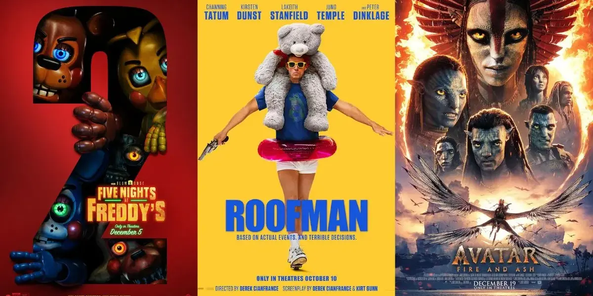 Tres pósters de los estrenos destacados del mes de diciembre 2025