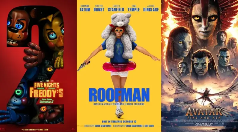 Tres pósters de los estrenos destacados del mes de diciembre 2025