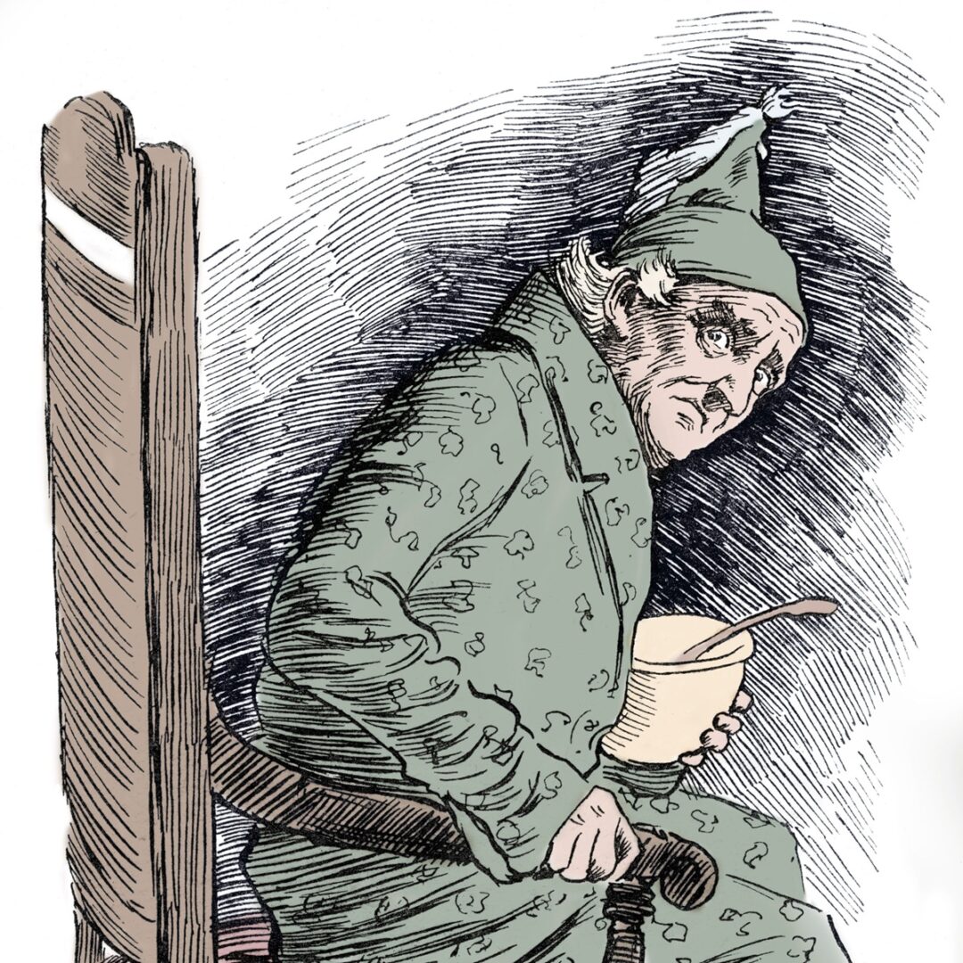 Johnny Depp estará rodeado de estrellas como Rupert Grint, Sam Claflin y Daisy Ridley en la versión de 'Cuento de Navidad' de Ti West. 6 mundoCine - scrooge ilustracion