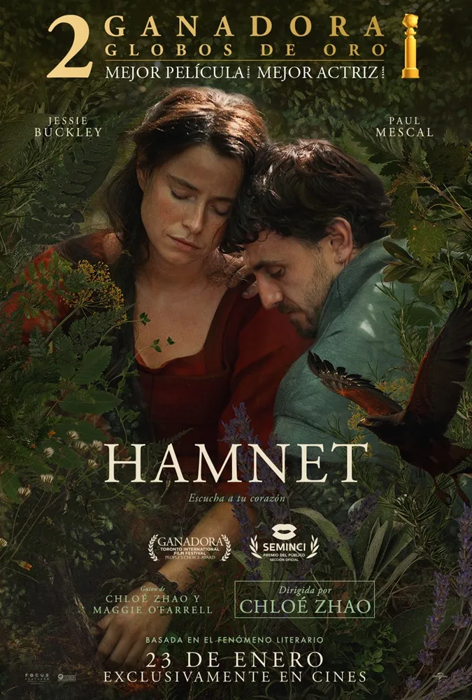 Crítica de 'Hamnet': Todo lo que vive debe morir, pasando por la naturaleza hacia la eternidad. 8 mundoCine - hamnet poster 2025