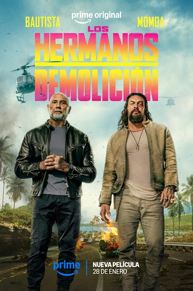 El tráiler de 'Los hermanos demolición' muestra a Jason Momoa y Dave Bautista como hermanastros en la comedia de acción que manifestaron. 8 mundoCine - los hermanos demolicion poster
