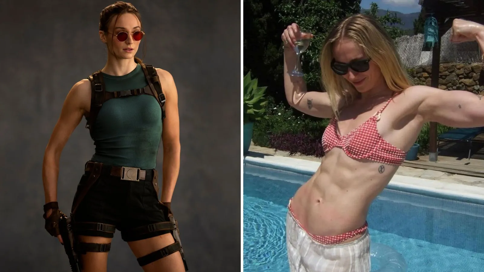 mundoCine - tomb raiders lara croft sophie turner entrenamiento