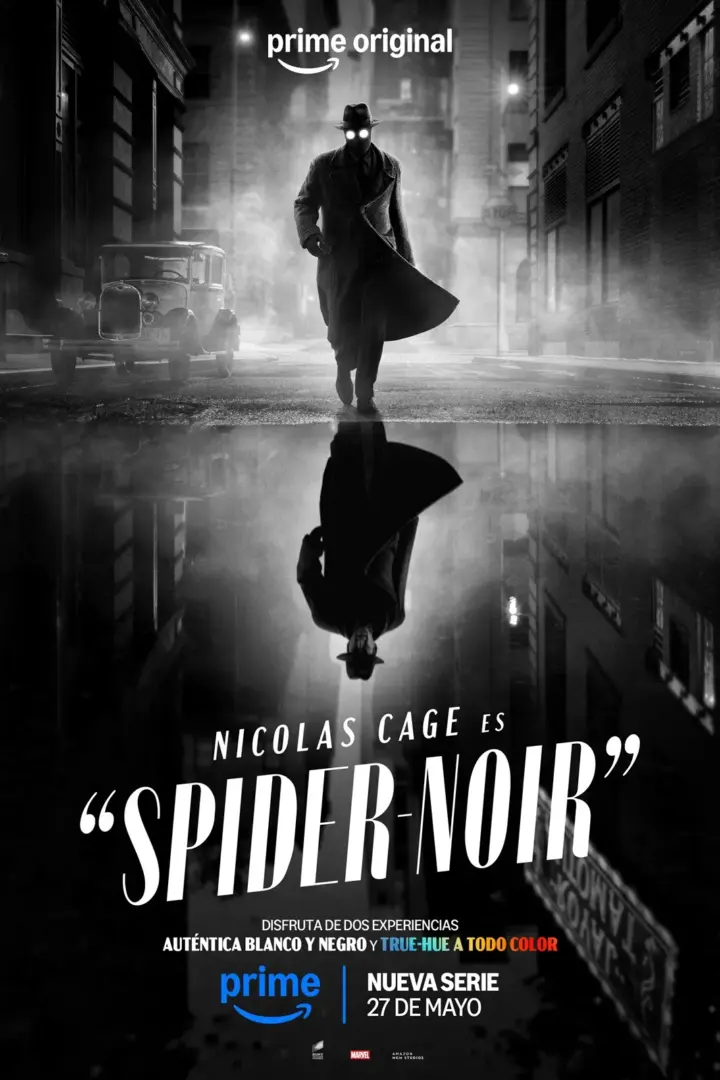 'Spider-Noir' estrena tráiler con Nicolas Cage convertido en un trepamuros detectivesco con el lema «sin poder no hay responsabilidad». 10 Mundocine - Spider Noir Poster