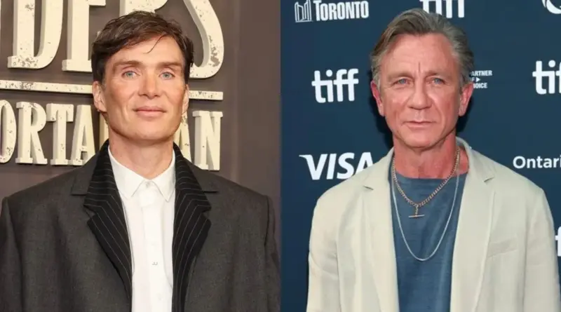 Retrato Dividido De Los Actores Cillian Murphy Y Daniel Craig En Eventos De Alfombra Roja. Ambos Protagonizarán El Drama Carcelario De Damien Chazelle.
