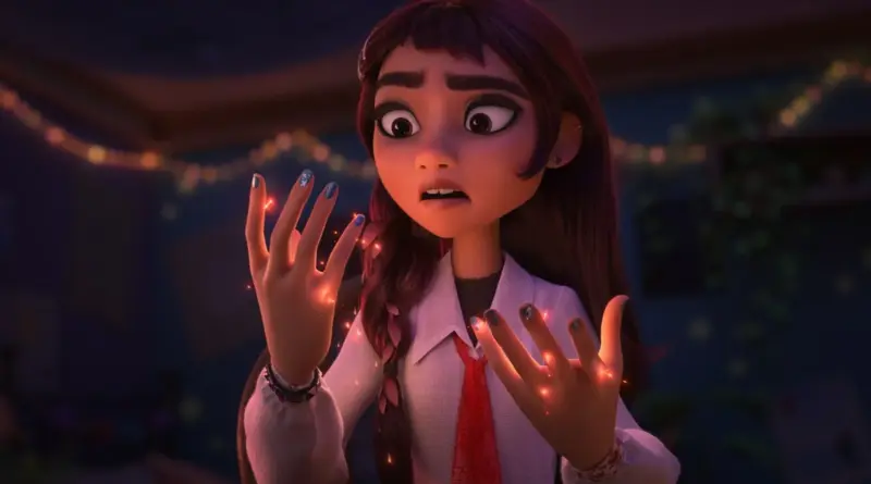 Billie descubriendo sus poderes en Hechizo: Bienvenidos a Hexe.